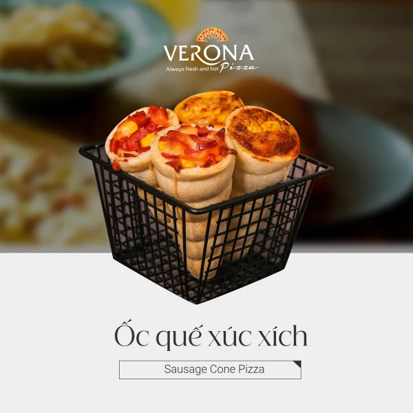Pizza ốc quế xúc xích